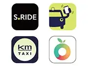 kmグループに所属しているので、専用乗り場・大手4社専用タクシーチケット・4つの配車アプリなどスケールメリットが活かせます。