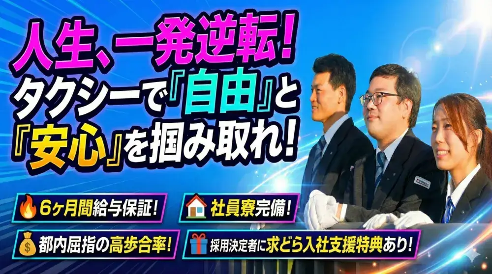東都タクシー株式会社(下赤塚営業所)／寮費月1万5000円！都内屈指の安さ