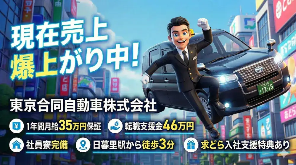 東京合同自動車株式会社／全車ジャパンタクシー＆日暮里駅から徒歩3分