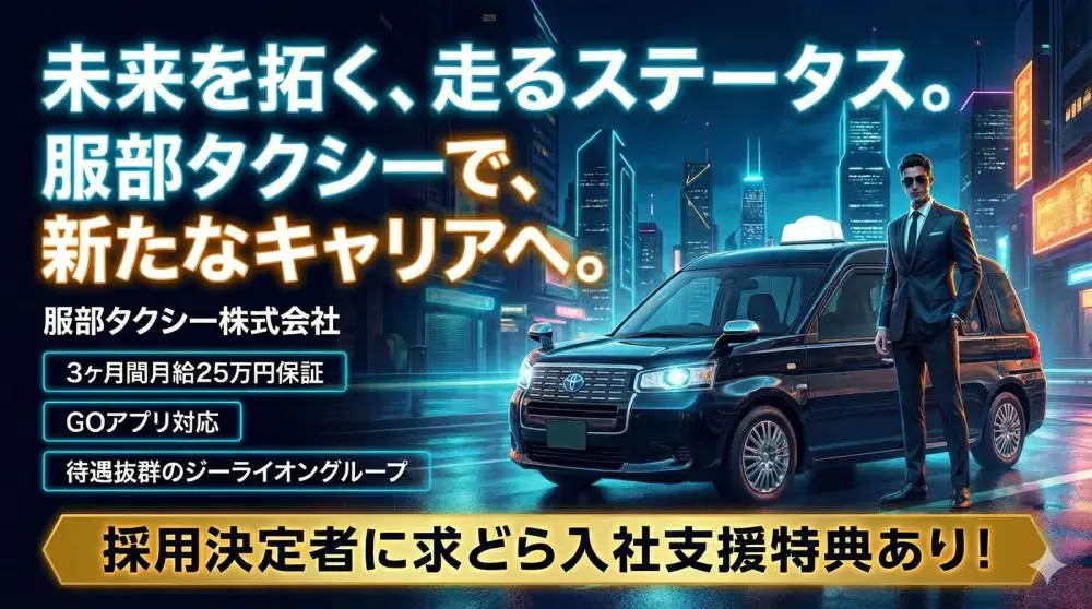 服部タクシー株式会社／地元で収入アップ目指すなら服部タクシー！