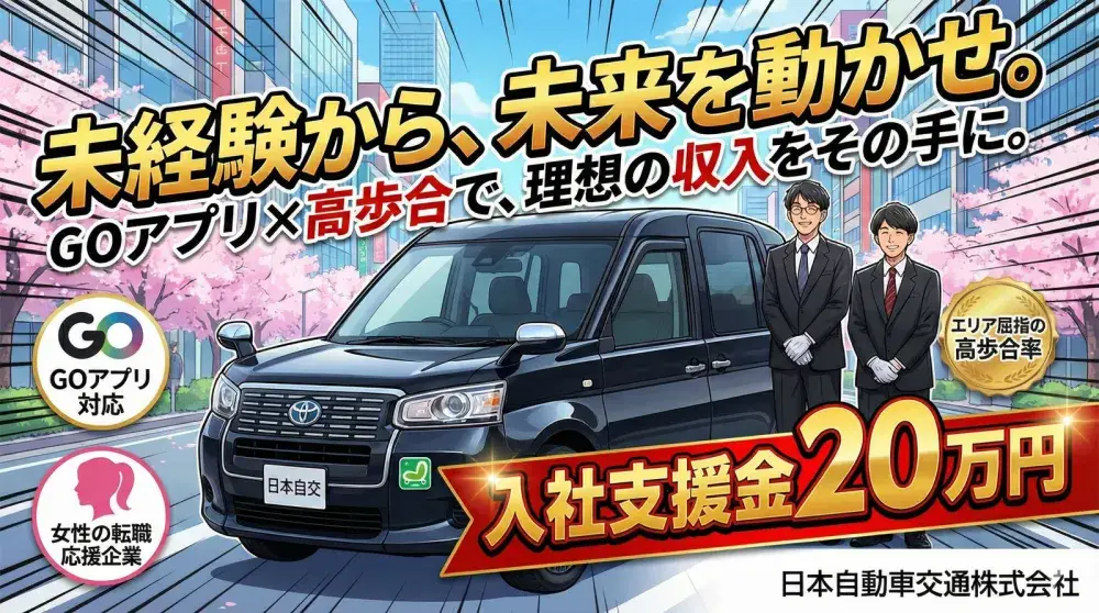 日本自動車交通株式会社／エリア屈指の高待遇＆安心の入社祝金支給